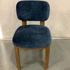 Open Box: Anton Dining Chair - Performance Distressed Velvet Midnight, Burnt Wax