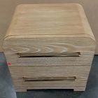 Open Box: Ava Nightstand (22") - Warm Cerused, Champagne Bronze