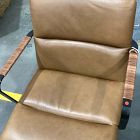 Open Box: Cooper Mid-Century Leather Swivel Office Chair - Saddle Leather Nut, Dark Bronze