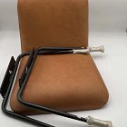 Open Box: Bennie Leather Dining Chair - Ludlow Leather Sesame, Textured Dark Bronze