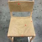 Open Box: Clyde Leather Dining Chair - Ludlow Leather Cumin, Blonde
