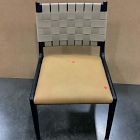 Open Box: Dunham Dining Chair - Ludlow Leather Sesame, Black, Sand Straps