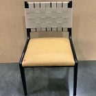 Open Box: Dunham Dining Chair - Ludlow Leather Sesame, Black, Sand Straps