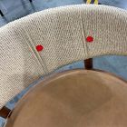 Open Box: Ezra Counter Stool (34") - Ludlow Leather Sesame, Cool Walnut