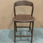 Open Box: Scooper Ash Wood Leather Counter Stool (38.75") - Sonoma Cocoa