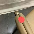 Open Box: Alessio Dining Chair - Ludlow Leather Cumin, Textured Antique Bronze w/ Champagne Bronze