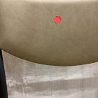 Open Box: Alessio Dining Chair - Ludlow Leather Cumin, Textured Antique Bronze w/ Champagne Bronze