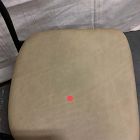 Open Box: Alessio Dining Chair - Ludlow Leather Cumin, Textured Antique Bronze w/ Champagne Bronze