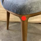 Open Box: Boerum Dining Chair - Performance Distressed Velvet Graphite, Burnt Wax