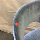 Open Box: Boerum Dining Chair - Performance Distressed Velvet Graphite, Burnt Wax