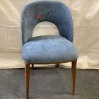 Open Box: Boerum Dining Chair - Performance Distressed Velvet Graphite, Burnt Wax