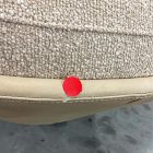 Open Box: Bowden Fabric &amp; Leather Swivel Chair - Performance Cozy Boucle Stone w/ Ludlow Leather Sand