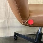 Open Box: Cooper Mid-Century Leather Swivel Office Chair - Saddle Leather Nut, Dark Bronze