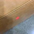 Open Box: Dalton Leather Ottoman - Ludlow Leather, Almond