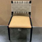 Open Box: Dunham Dining Chair - Ludlow Leather Sesame, Black, Sand Straps