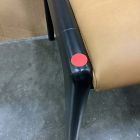 Open Box: Dunham Dining Chair - Ludlow Leather Sesame, Black, Sand Straps