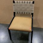 Open Box: Dunham Dining Chair - Ludlow Leather Sesame, Black, Sand Straps