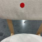 Open Box: Edison Dining Arm Chair - Performance Basket Slub Alabaster, Blonde