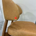 Open Box: Hyde Leather Dining Chair - Ludlow Leather Sesame, Cool Walnut