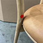 Open Box: Irvine Leather Dining Chair - Ludlow Leather Sesame, Blonde