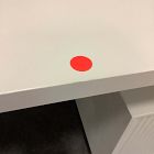 Open Box: Quinn Executive Desk (74") - Haze, Antique Brass