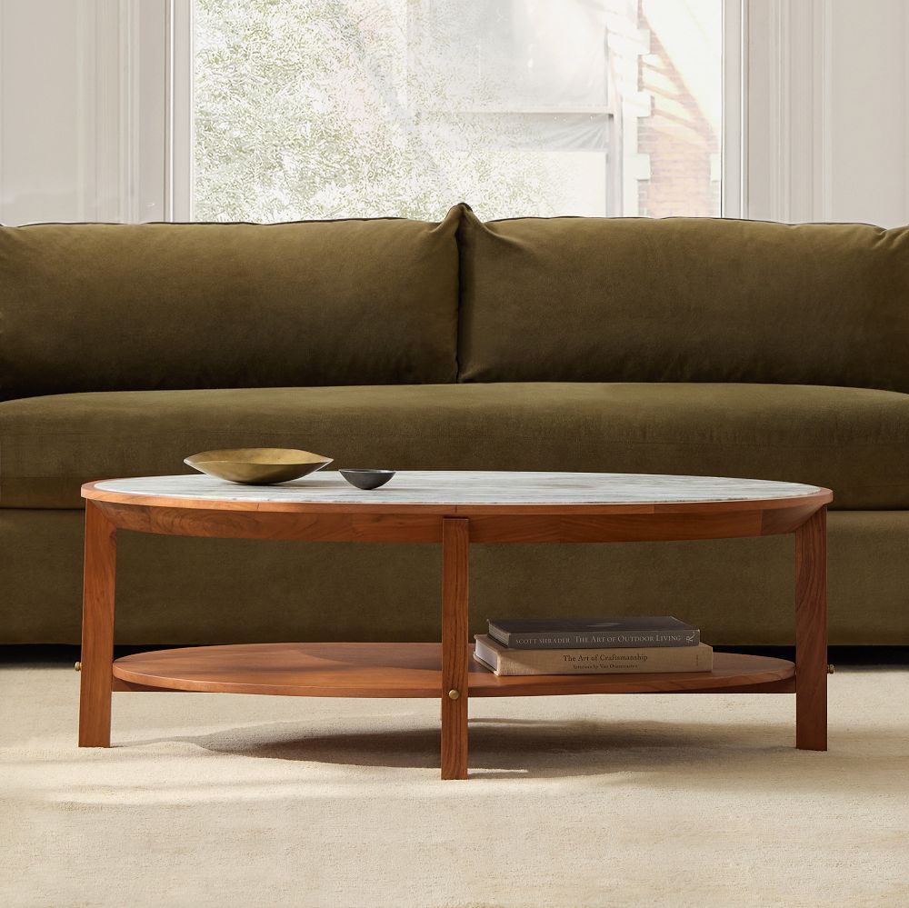 Nary Marble Coffee Table (48") by West Elm
