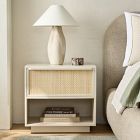 Callahan Solid Wood Rattan Nightstand (24")