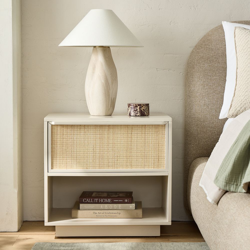 Callahan Solid Wood Rattan Nightstand (24") by West Elm