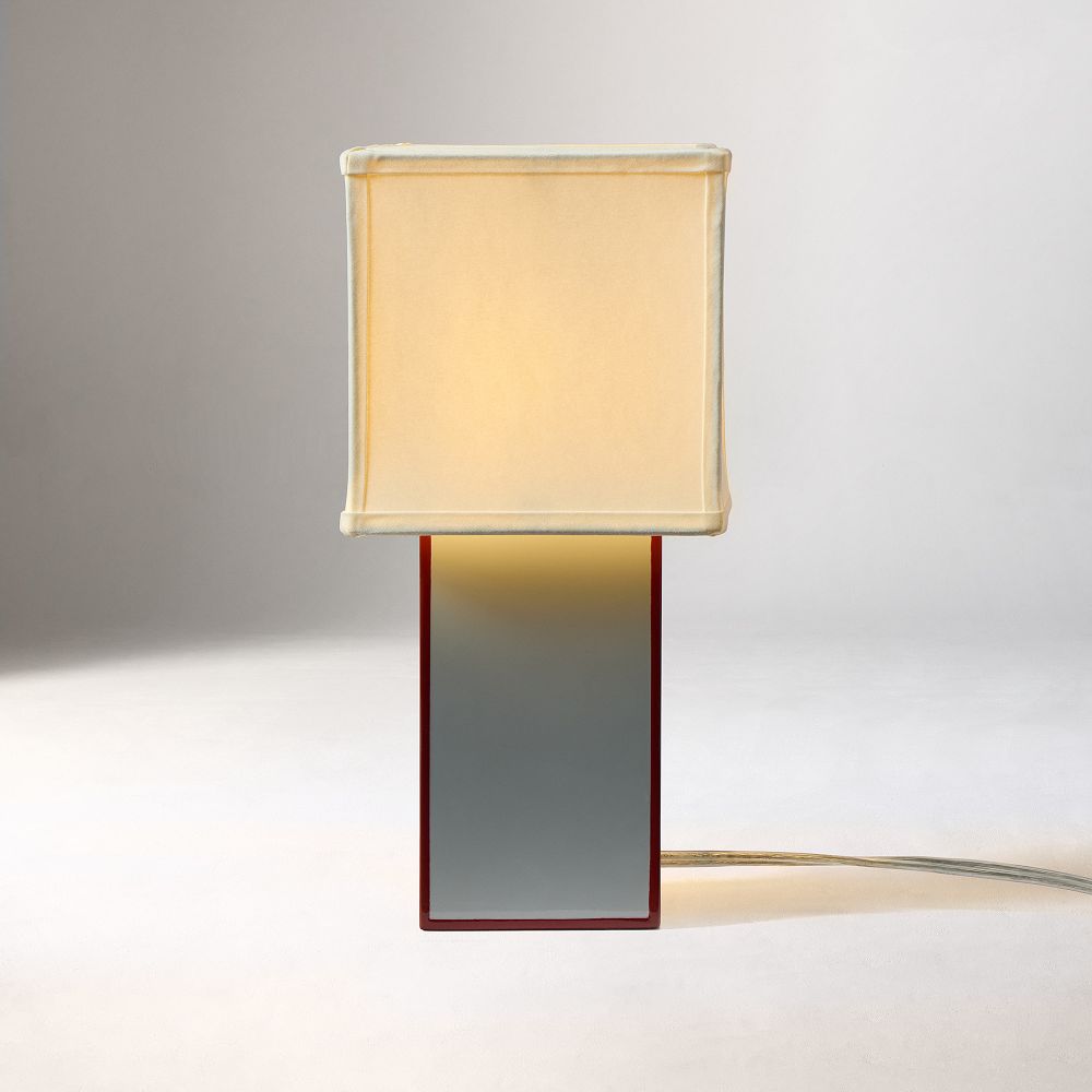 Emma Chamberlain Petite Lacquer Table Lamp (12") - 15", Blue
