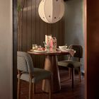 Emma Chamberlain Arched-Back Upholstered Dining Chair