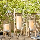 Marti Mid-Century Glass &amp; Wood Lanterns