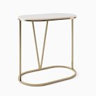 Rivera C-Shaped Side Table - Quartz (26")