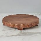 Scalloped Wood Trivet Riser