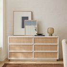 Callahan Solid Wood Rattan 6-Drawer Dresser (60")