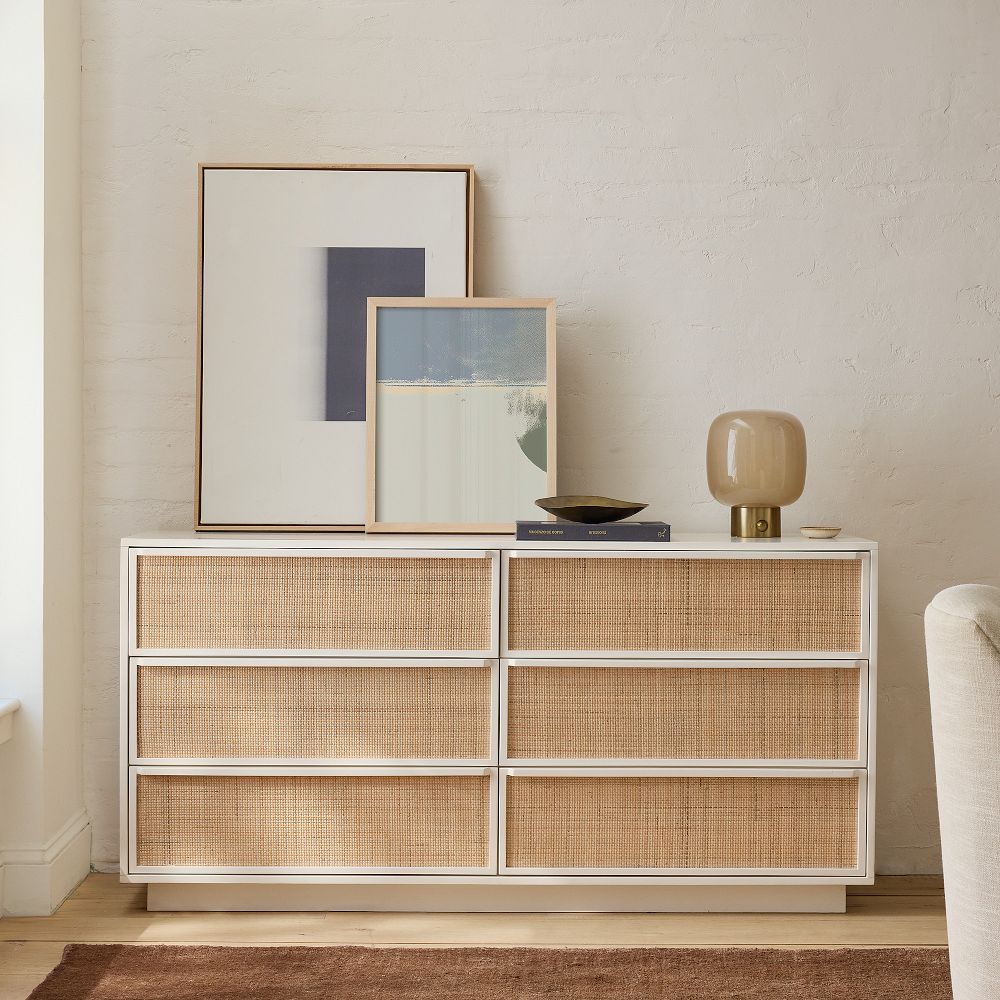 Callahan Solid Wood Rattan 6-Drawer Dresser (60") by West Elm
