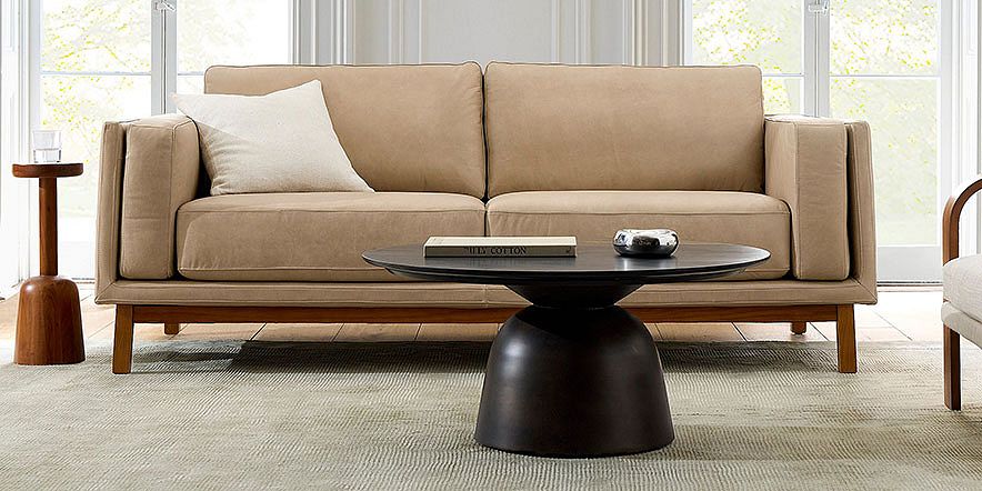 Leather Sofa + Sectional Collections | West Elm