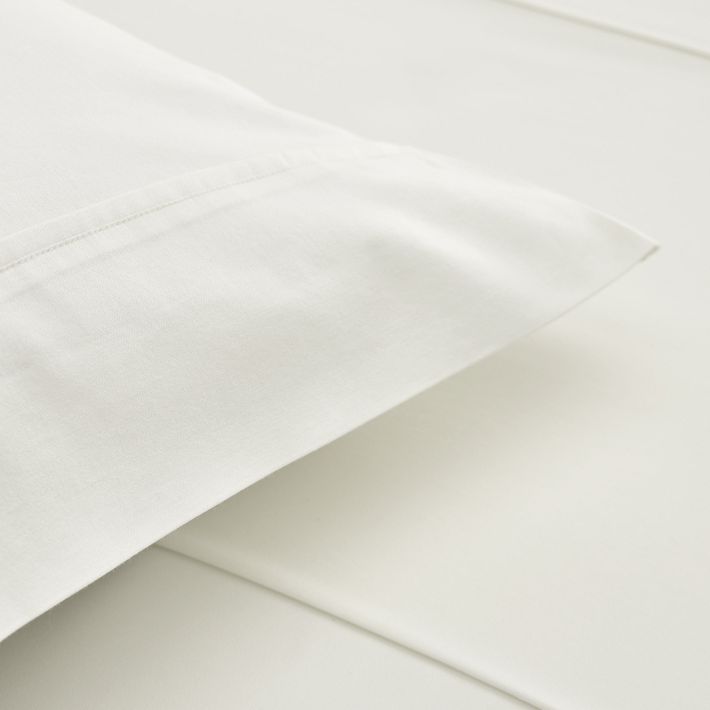 400-Thread-Count Organic Sateen Wide Hem Sheet Set | West Elm