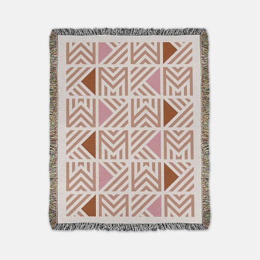 Karbon Market Cotton Signet Throw by West Elm