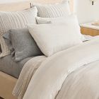 European Flax Linen Graduated Stripe Duvet Cover &amp; Shams