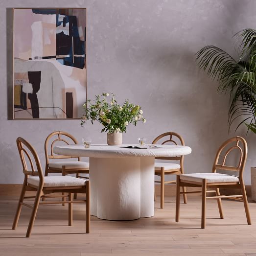 Scalloped Base Round Dining Table (60") by West Elm