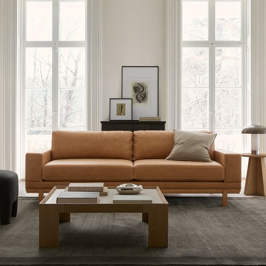 Dewitt Leather Sofa (76"-96") by West Elm