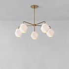Sculptural 5-Light Faceted Chandelier