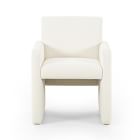 Lofted Boucle Upholstered Dining Arm Chair