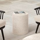 Terrazzo Drum Indoor/Outdoor Round Side Table (15")