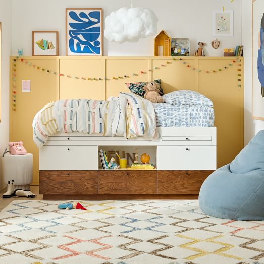 Modern Captain's Bed w/ Desk by West Elm