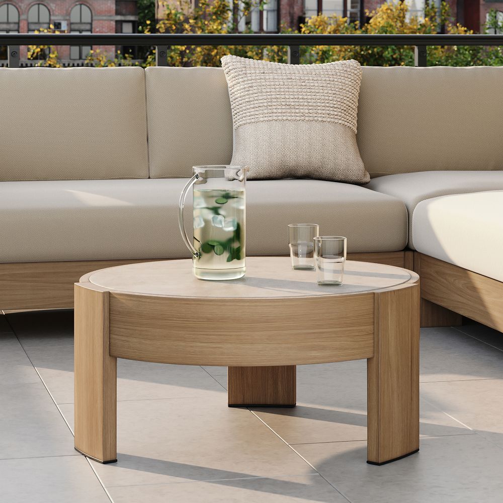 Portside Outdoor Round Coffee Table (34") by West Elm