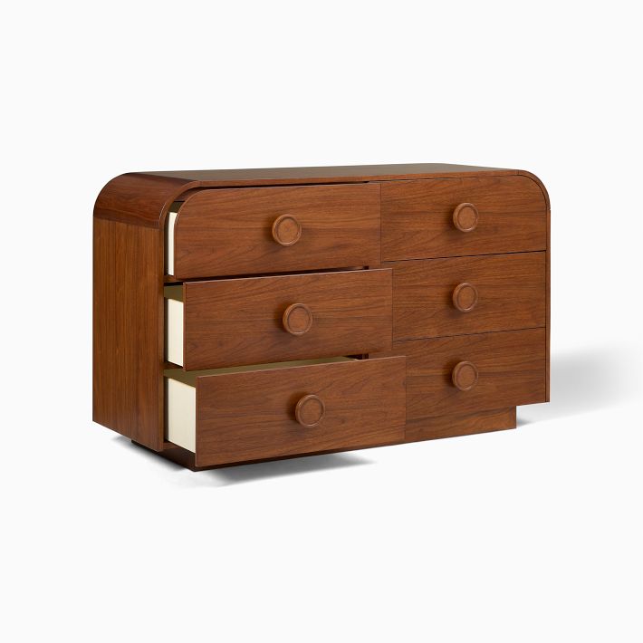 チェスト（引き出し×3）, パイン材, 木の香りがとても新鮮だ！ 62x70 cm - Three-shelf wooden dresser - The wood smells so fresh! Nathan James Paxton Dark Walnut 3-Drawer 31 in. Mid-Century