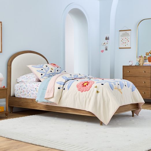 Sprig Wood & Upholstered Bed by West Elm