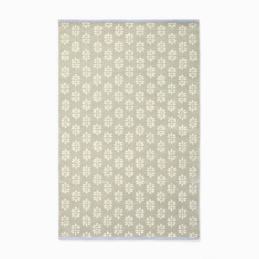 Mini Palm Pattern Wool Rug by West Elm