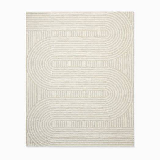 Modern Track Easy Care Wool Rug by West Elm